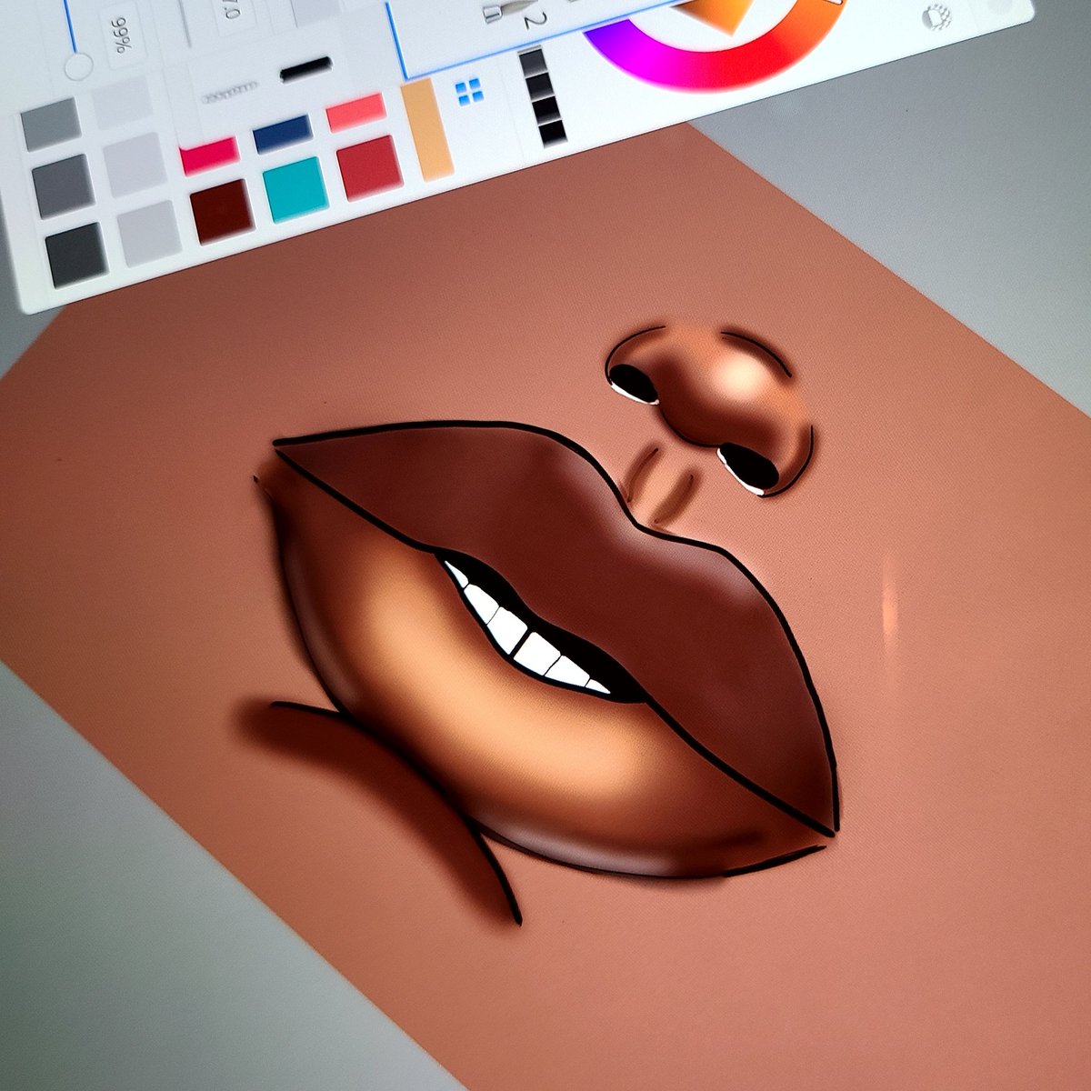 thedawayy's tweet photo. I had a little time to practice...
Chocolate kisses anyone??
#digitalart #practice #melanin #chocolate #microsoftpro #artistsoninstagram #lips https://t.co/bAYDO42ct2