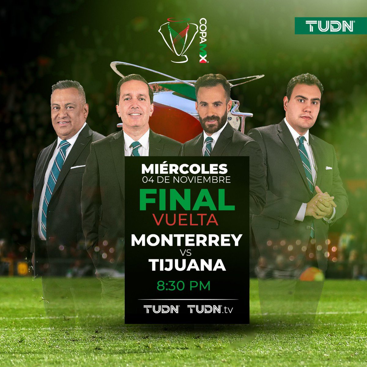 marccrosas's tweet photo. ¿2 Ligas, 3 ConcaChampions y (probablemente) 2 copas, harían a Rayados el equipo de esta década?
¡A unos minutos de la Gran Final de #TuCopaMX, @Rayados vs @Xolos!
Con @Antonio_Nelli, @raul_perez_ y
@AldoFariasGzz.
Por 📺 @TUDNMEX y📱https://t.co/Dkkw7TW8EU https://t.co/vqRfToMOtY