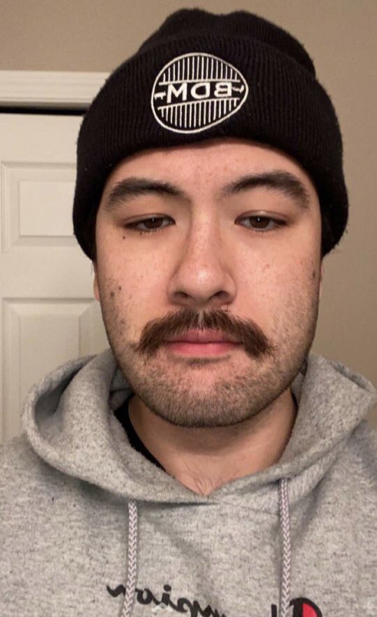 BackDoorMeats's tweet photo. Lastly, we have Karsten Jang. Can you say grizzled? Karsten and his facial hair have seen it all. Each one of his moustache hairs tell a story. This beauty of a muzzy has potential to be among the top of the mops in Western Canada by the end of the month.#Movember https://t.co/sMiKCyE3Zy