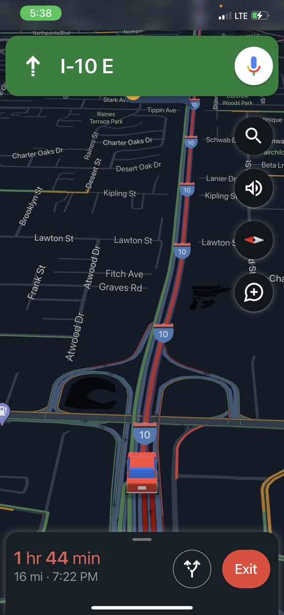 From Davis and I10 to my house!! We are a special kind of stupid!! Who does construction on the only way out of Pensacola during 5:00 traffic?? 
Lord help the fact we are being led through life by the dumbest of dumb people.