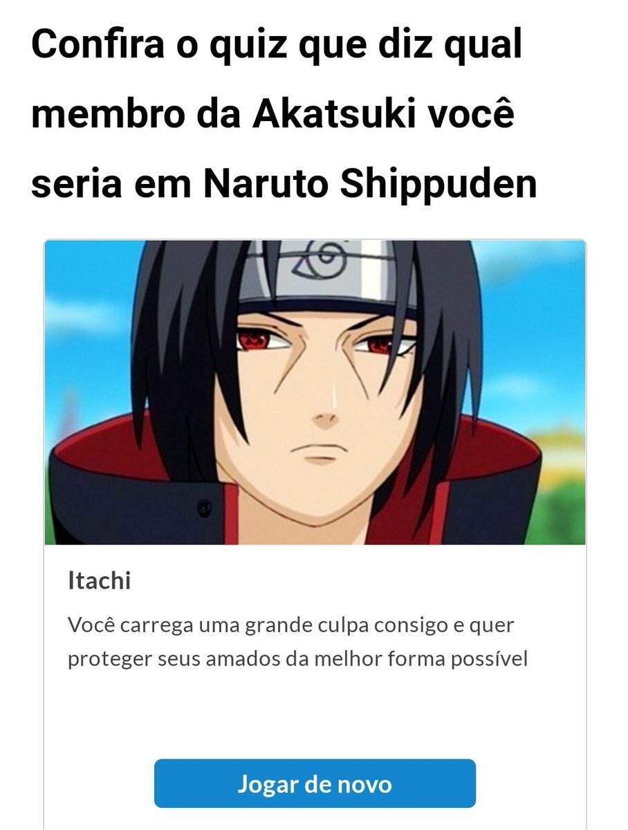 Que membro da akatsuki você seria?