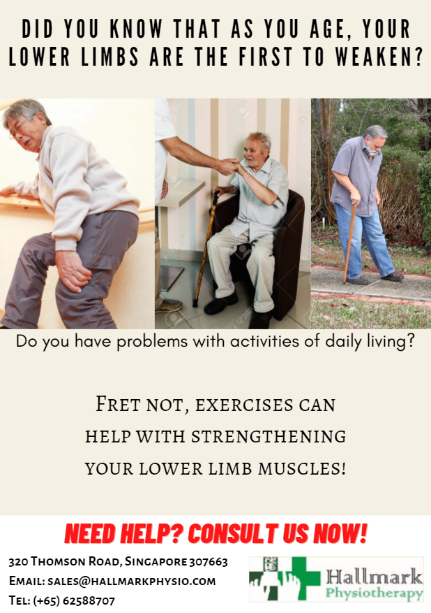 HallmarkPhysio's tweet image. Do you feel like your lower limbs are weakening? If yes, come and consult us!