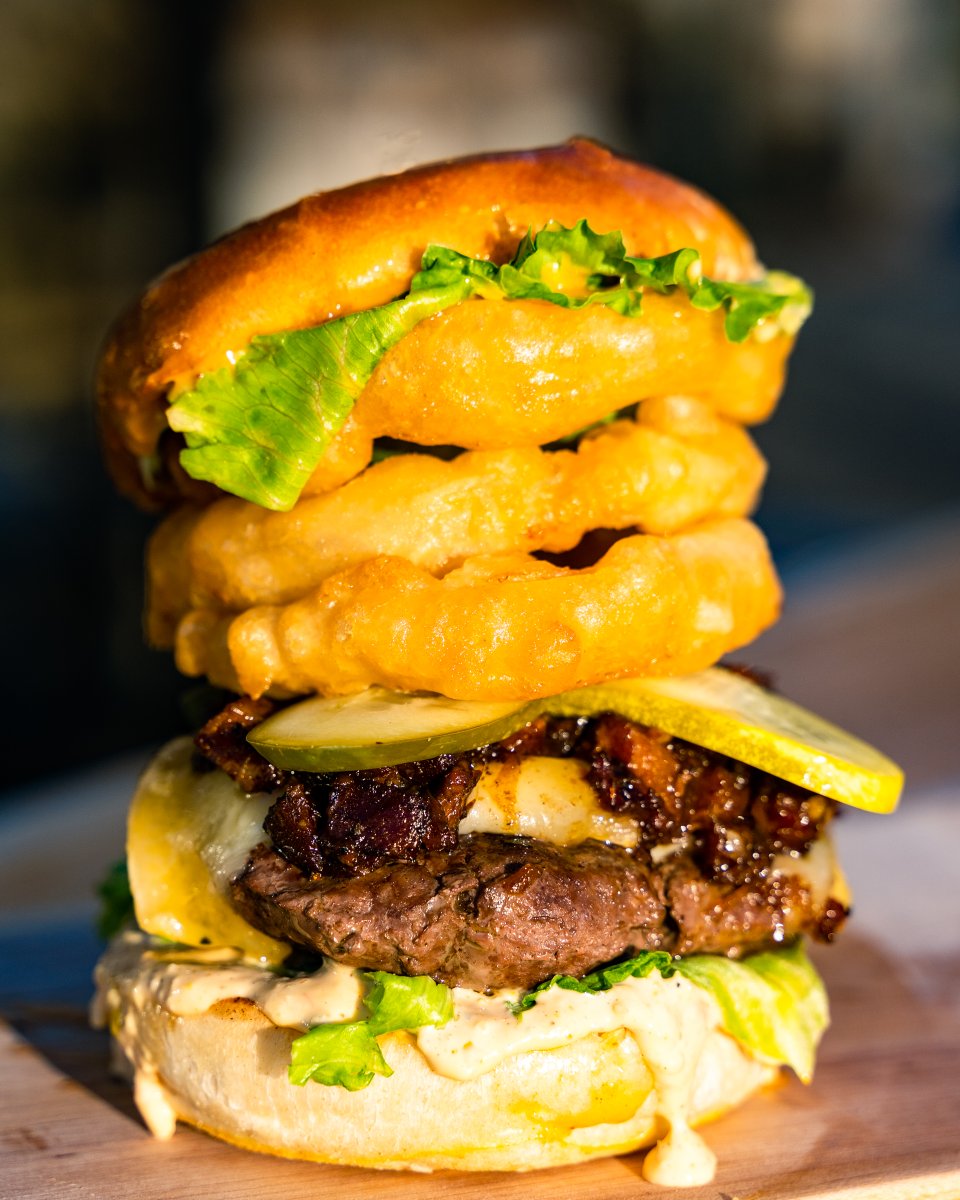 Introducing #NOVEMBURGER.

We're launching an updated menu tomorrow for the month of November focused on classic comfort food made from scratch! 

This ridiculous burger is The Brewer's Burger.