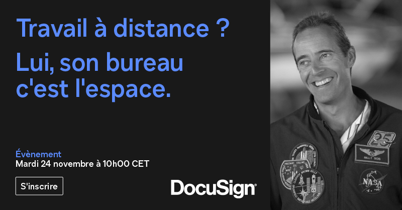 DocusignFR's tweet photo. L'astronaute @astro_JFrancois nous invite dans son Univers.
Il nous fera part de ses bonnes pratiques en matière de communication lorsque que l'on travaille dans l'endroit le plus reculé du monde 🌍: l'espace 🪐! Inscrivez-vous dès maintenant : https://t.co/ESdb5pBNcL https://t.co/E5amGJMXoE