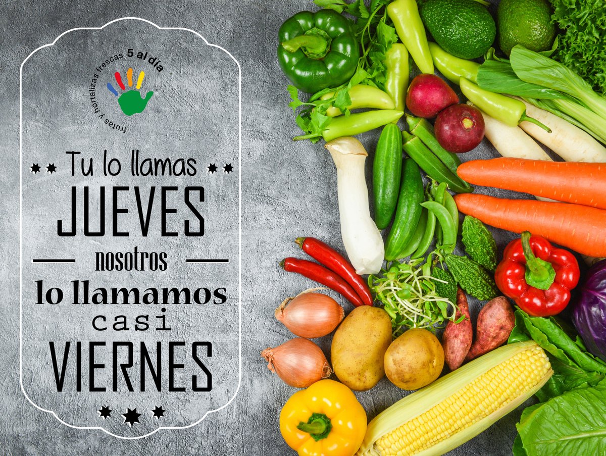 5aldiaspain's tweet photo. ¡Jueves! rozando el fin de semana, 😀 os deseamos un #felizdía lleno de #frutas 🍌🍊🍎 y #hortalizas 🍆🥦
Y tu, ¿#Practicasel5🖐?

#HabitosSaludables #5aldia #VidaSaludable #Otoño🍁 #RealFood #Salud #Enjoy #LifeStyle #FelizJueves https://t.co/fjupkBfYZC