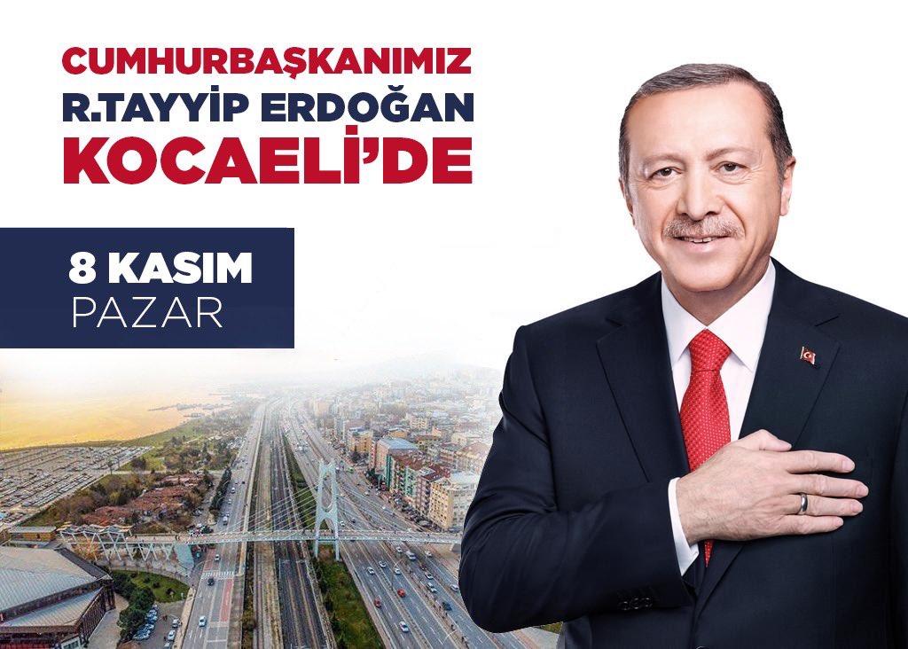 hasandogan's tweet photo. #CumhurbaşkanıErdoğan Pazar Günü #Kocaeli’de... https://t.co/wX9EbRwf0b