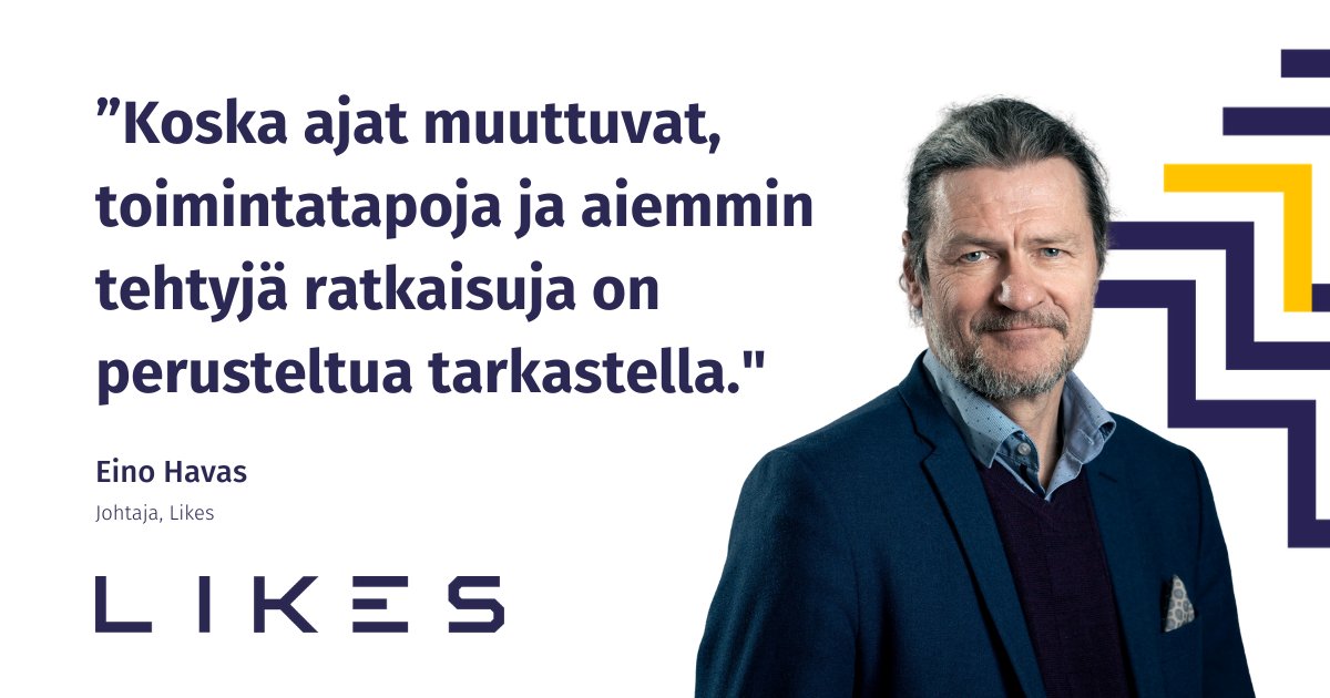 Viime viikolla julkaistiin tieto Likesin ja JAMKin aikeesta tiivistää yhteistyötä.

Miltä nyt tuntuu, kysyttiin Likesin johtajalta, kun hän oli julkistanut työuransa suurimman uutisen. Lue vastaus Likesin blogista!

🔗likes.fi/blogi/verhon-t…

<a href="/JAMK_fi/">Jamk</a>