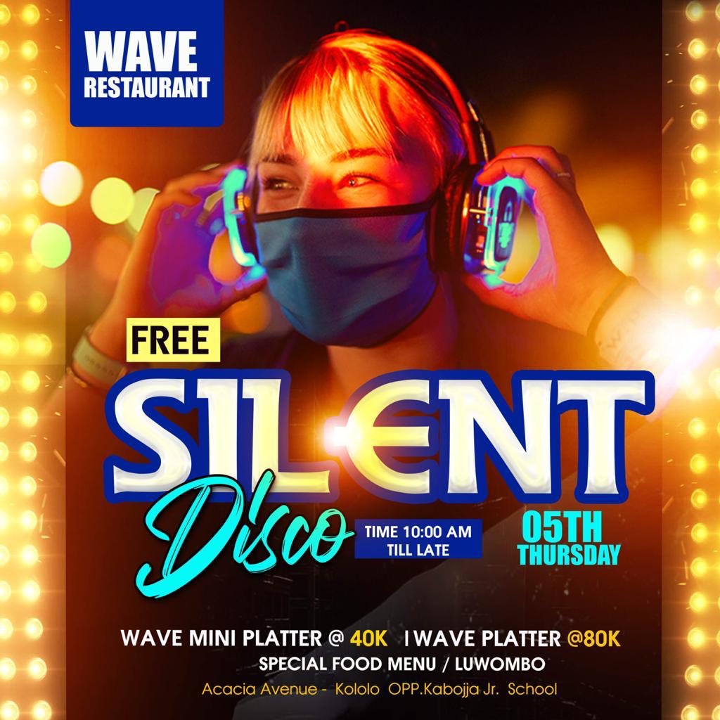 McCallbrandsUG's tweet photo. #WaveRestaurant @Wave_Lounge_UG is officially opening today with a free cover charge silent disco from 10am to 8pm
With exciting food combos
-mini platter at 40k
-local luwombo https://t.co/pynxd0RknB