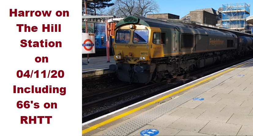 MainlyTrains's tweet photo. Harrow on the Hill Station on 04/11/20 arrivals and Departing including Class 66's on RHTT
https://t.co/02LCydJuwp
#mainlytrains #Metropolitanline #Freightliner #S8stock #Harrowonthehillstation #Railheadadhesiontrain #RHTT https://t.co/ny3iRaFtW6