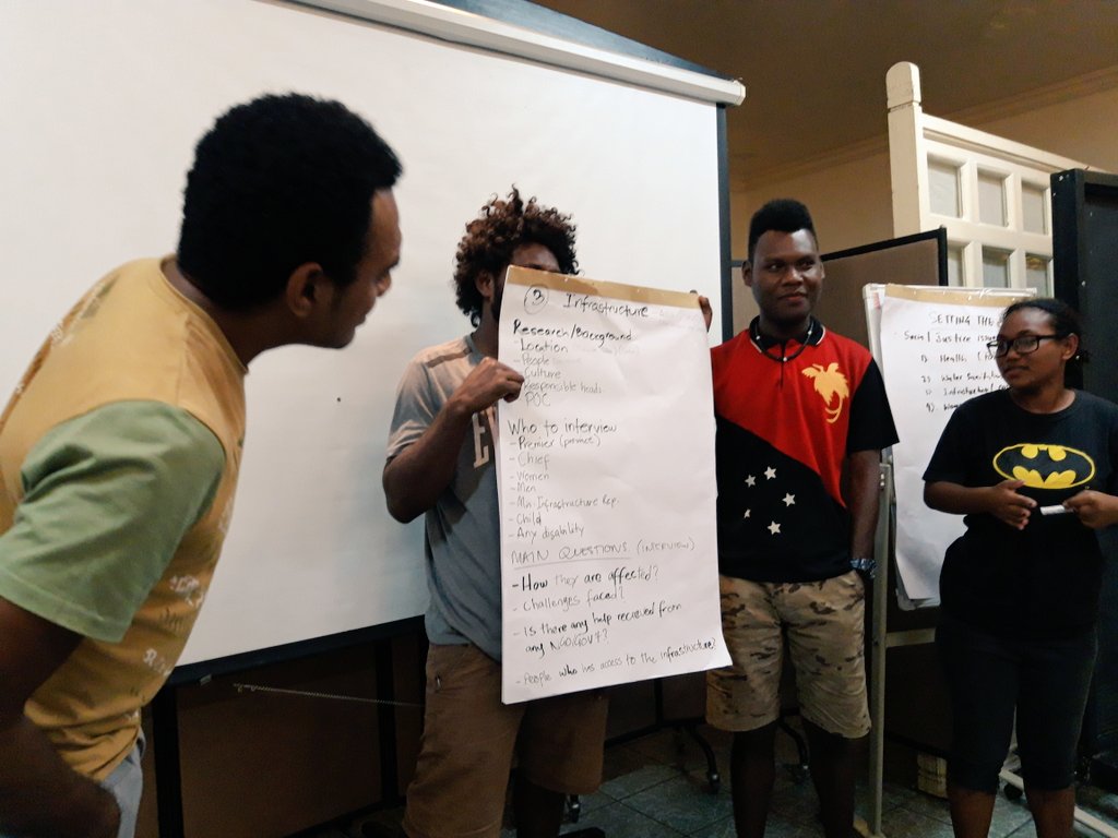 ginakekea's tweet photo. Thank you @pacmas_voice &amp; @jemimagar for instilling in my the knowledge &amp; skills I need to be a trainer. Today I held my 1st solo session in being lead facilitator for these young #SolomonIslanders who are members of #SISAC funded by #Oxfam. Topic #SocialJustice issues &amp; news https://t.co/lKakDQtaYg