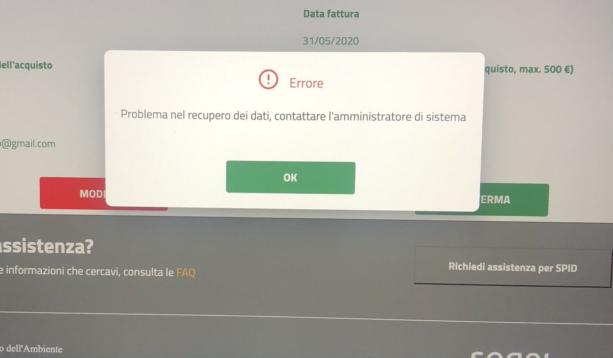 ChriSantillo's tweet photo. Buongiorno @minambienteIT mi fate chiamare gentilmente dall’amministratore di sistema? Visto che il sito non funziona, mi immagino contattarlo... GRAZIE! #BonusMobilita #buonomobilita #BonusBici https://t.co/y3OYlGwulE