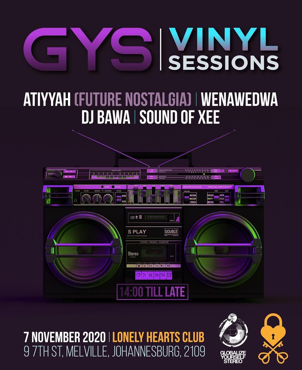 LonelyMelville's tweet photo. #GYSVinylSessions are back this weekend by popular demand! ๐ฅ
Saturday, 7 November, let's do it again.
Booking is essential. Call 082 267 1293.
#LonelyWeekends
#LonelyHeartsClubMelville
#LonelyTogether https://t.co/XWgQmqf9Fz