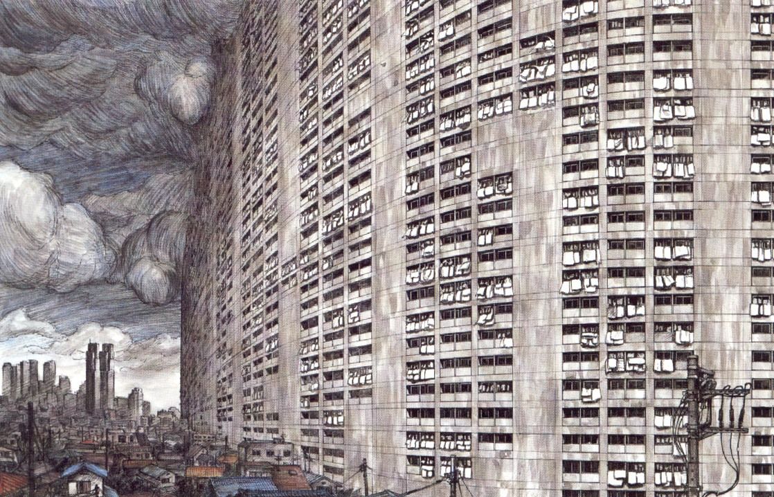 SolidHebime's tweet photo. @BasedDrWorm Tsutomu Nihei.  Author/artist of Blame and Knights of Sidonia.  Amazing all around, but his stuff is always in bleak settings that you don't want to be your morning vista. https://t.co/wYhgJVrveZ
