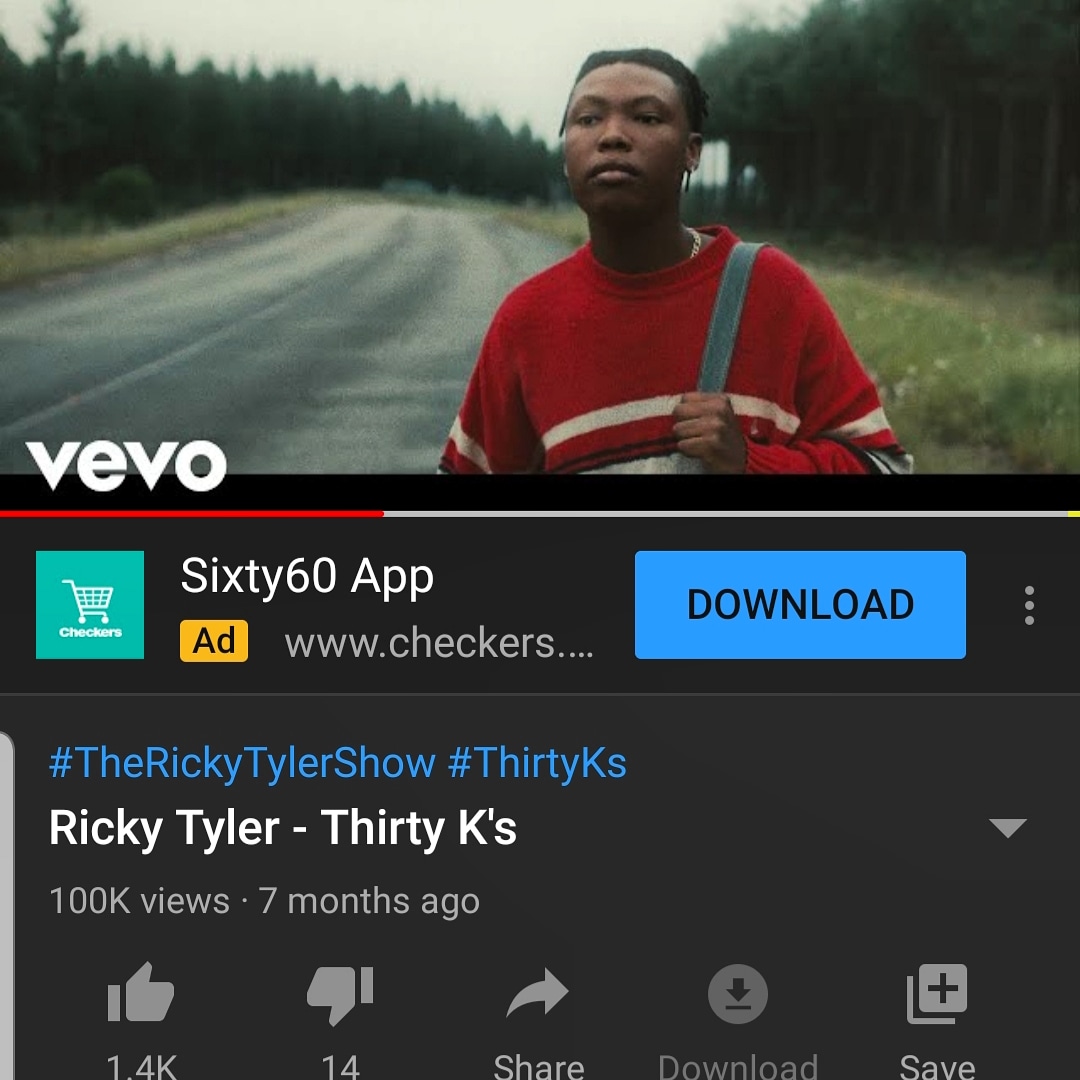 rickytylershow's tweet photo. #Thirtyks just touched 100K๐๐๐S/O to everyone who clicked, liked shared this video๐๐พโคThank you so much for the love and support. Can't wait to give you more dope visuals๐ฅ https://t.co/k2q07V935X