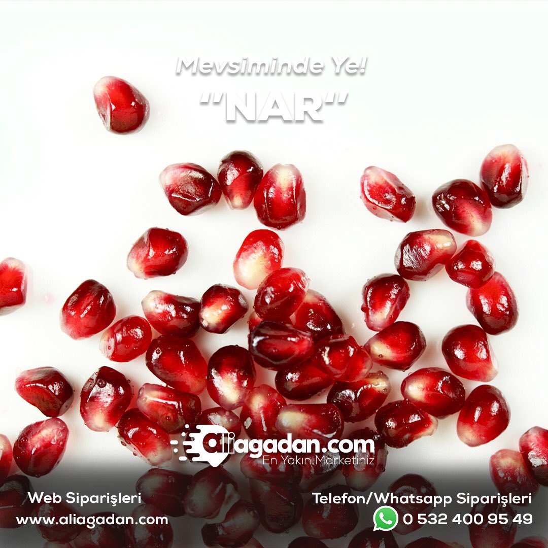 🍃Kabuğundan Çekirdeğine Şifasıyla Ünlü Kırmızıların En Güzeli Nar!
.
İster kaşık kaşık ye, ister salatana, yoğurduna kat! Mis kokulu, taptaze ve rengiyle aklı başından alan suyunu da içmeyi ihmal etme!
.
🌱Nar’ın En Güzelini Mevsiminde Ye!
.
#EnYakınMarketiniz