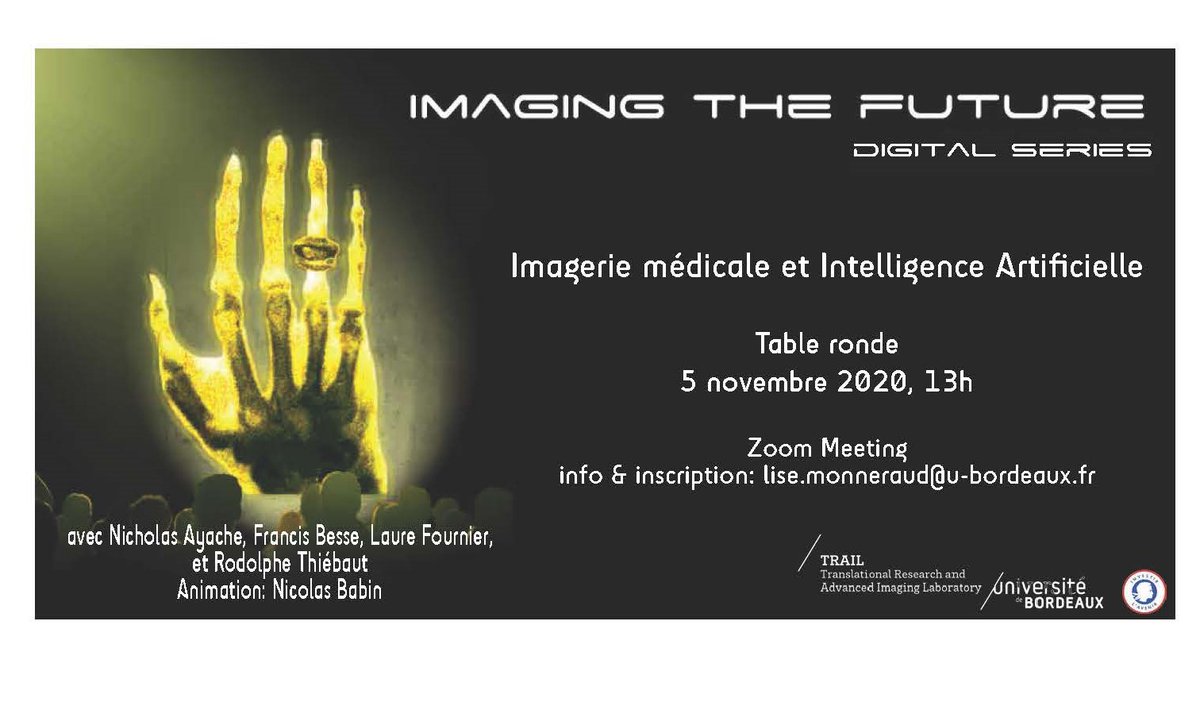 Lise_Monneraud's tweet photo. Rdv à 13h pour notre table ronde animée par @Nicochan33. On parlera IA et imagerie biomédicale. Connexion zoom meeting: https://t.co/BLiRLn4LzJ https://t.co/R8OcvEGYJT