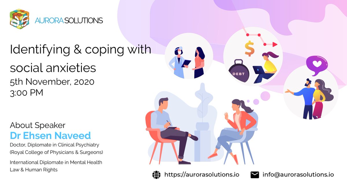 Aurora__Sol's tweet photo. 3/3 We encourage our employees to value their mental health as well as their physical health. Dr. Ehsan Naveed, shall be conducting a session for us today on “Identifying and coping with social anxieties”.
#aurorasolutions #lifeataurora #softwaredevelopment #mentalhealthawareness https://t.co/2OgkrGKIKb