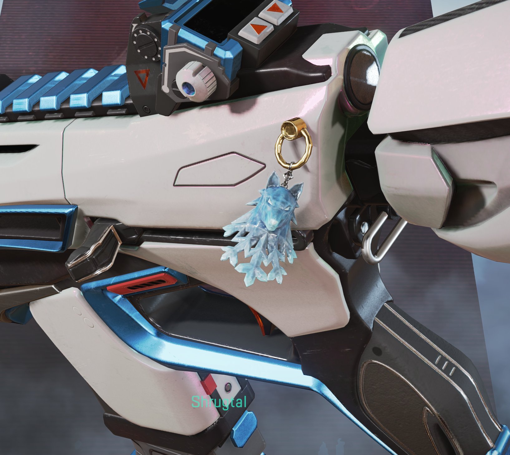 Holo-Day Bash 2020 Charm: "Frost Wolf". Themed after the shoulders of the unfinished Loba legendary.