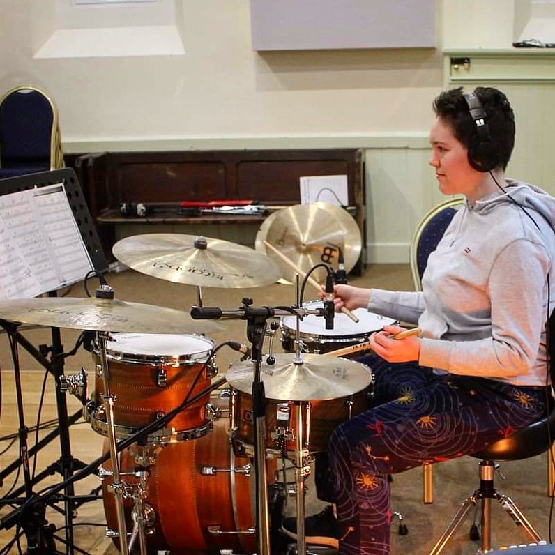 abbiefinndrums's tweet photo. Really excited to hear the music I recorded with @Dean_Stockdale and @beelzeebass this week! 

#ukjazz #jazz #jazzrecording #jazzdrums #femaledrummer #femalemusician #vicfirth #zildjian @libertydrums @ZildjianCompany @zildjianGBI @Istanbul_Agop @Istanbul_Agop @vicfirth @dwdrums https://t.co/zOMkIaRYzR