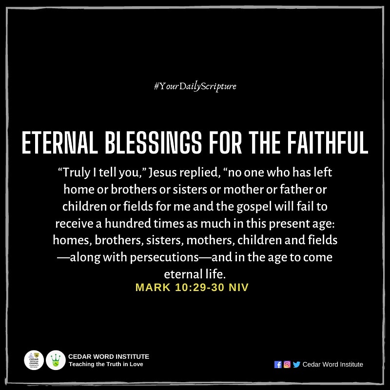 cedarword_cmc's tweet photo. #TimeAndEternity
The emphasis is on the NO ONE!
Stay true to the faith, to your calling and your ministry - a glorious blessing awaits you!
#YourDailyScripture
#TeachingTheTruthInLove https://t.co/50JRYU355K