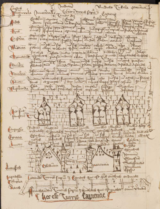 AinonenT's tweet photo. Disappointing houseplants and crumbling towers:
@M_L_Angerer is trying to make sense of handwritten diagrammes on a 15thC paper MS & finds that the Tower of Wisdom is faulty.
Another excellent crop from #PolonskyGerman #BloggingMSS challenge
https://t.co/WCjH3nlvSI https://t.co/G1TOM8dDQl
