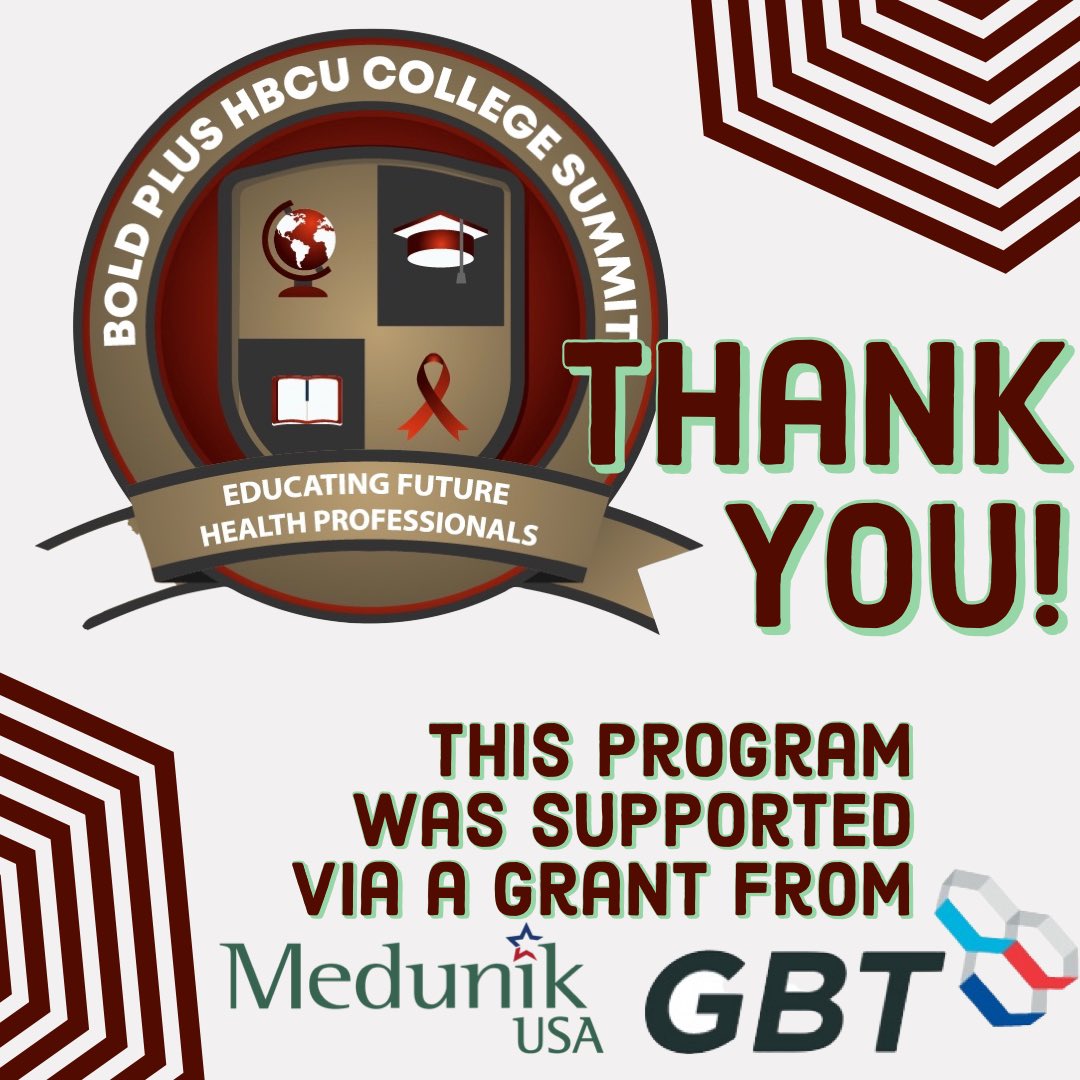 Bold_Plus_'s tweet photo. Thank You to our sponsors @GBT_news  &amp; @MedunikUSA for supporting Bold Plus HBCU College Summit! https://t.co/cRHZtnPxkS