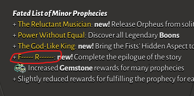 There's care even in not spoiling minor stuff such as names for some achievement-like things in the game, or who actually is the final boss. (Which, by the way, cool moment!!)