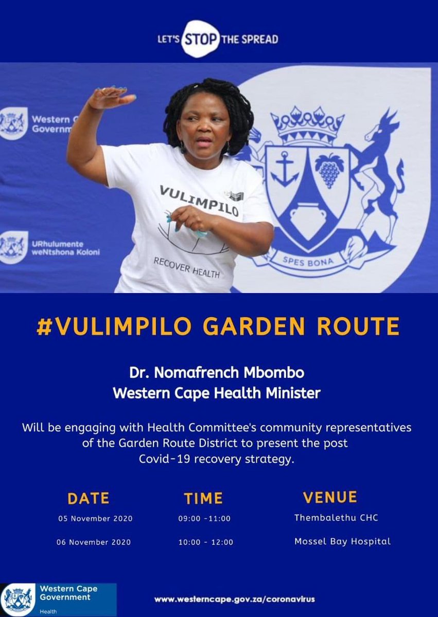 #Vulimpilo Recover health &amp; safely reintegrate nonCovid services. Engaging health committees from Hessequa, Kannaland, OudsH, MosselB, George, Knysna, Bitou #LeavingNoneBehind
