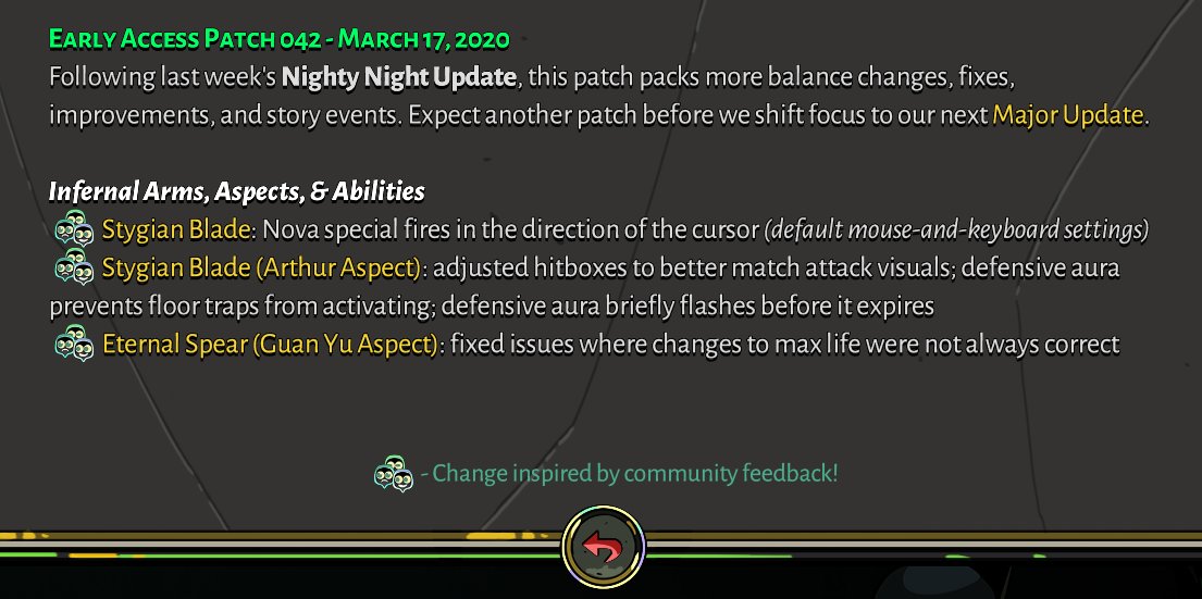 And finally, what actually encouraged me to make this thread: they not only include changes suggested by the community, but they highlight them with this fun little shades icon. I don't know, I just think this is so neat.