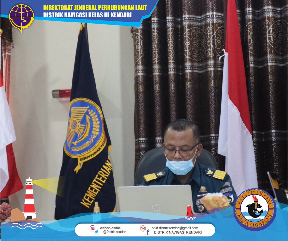 DistrikKendari's tweet photo. #KawanLaut ,  Kemarin (4/11/20) Bertempat di ruang rapat Distrik Navigasi kelas III Kendari , Kepala Kantor Distrik Navigasi Kendari Bapak Suyadi,SE.,https://t.co/YFjw7IzhOU didampingi Kasi Logistik dan PPK mengikuti webinar Aspek Hukum Dalam Pengadaan Barang dan Jasa Pemerintah https://t.co/S80Mxy7Zqj