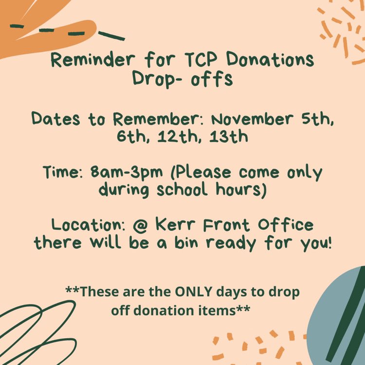 atkhs_hosa's tweet image. #TCProject drop-offs starting tomorrow!!