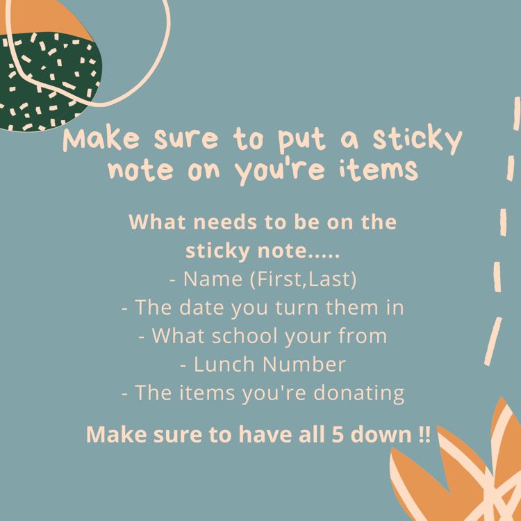 atkhs_hosa's tweet image. #TCProject drop-offs starting tomorrow!!