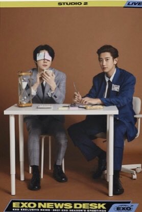xunhuas's tweet photo. Just Sehun &amp; Chanyeol being the most playful and mischievous news reporter duo ever 🥺🤭 https://t.co/50I5ewnDhw