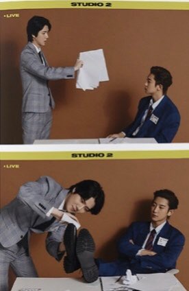 xunhuas's tweet photo. Just Sehun &amp; Chanyeol being the most playful and mischievous news reporter duo ever 🥺🤭 https://t.co/50I5ewnDhw