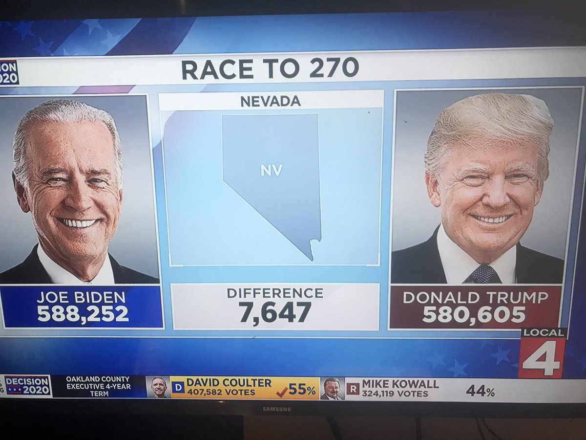 DrewLaneShow's tweet photo. Why does it take Nevada SOOOOO long to count just over 1 million votes? Take the ballots to the cashiers at the casinos and be done https://t.co/0SKmRhKcP4