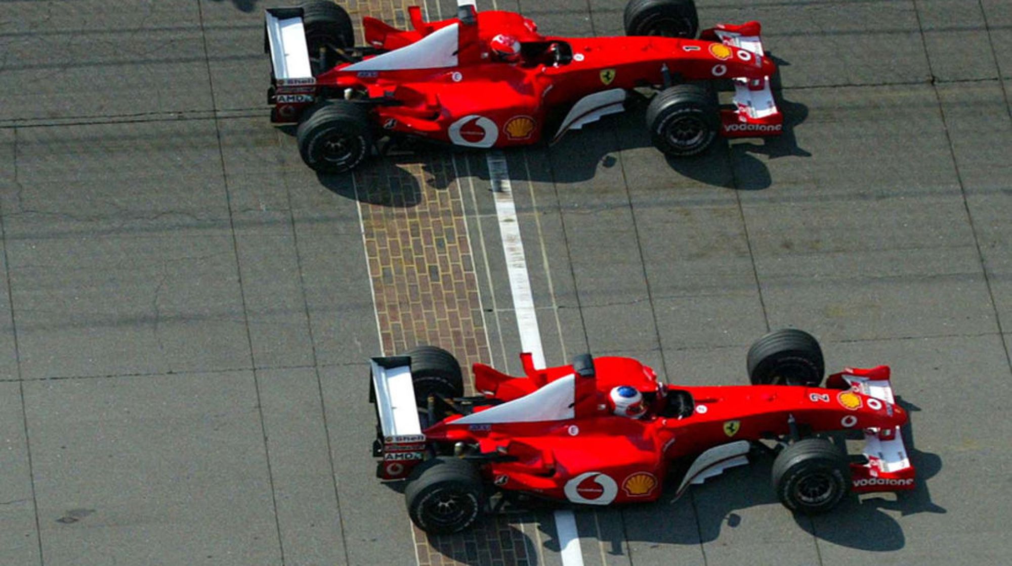 RSF Motorsport ® on X: "No. 1 Michael Schumacher and No. 2 Rubens  Barrichello. Ferrari F2002. United States Grand Prix (Indianapolis), 2002.  #F1 #Schumacher #Barrichello #Ferrari #USGP #Indianapolis  https://t.co/vz0UnBYmRZ" / X