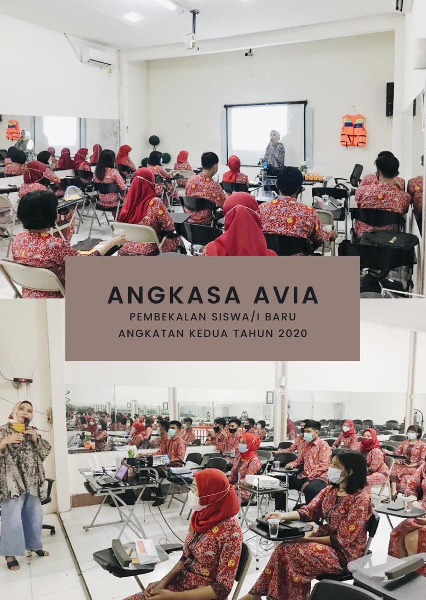 Angkasa_Avia's tweet photo. Pembekalan siswa/i Angkasa Avia #sekolahpramugari #sekolahpenerbangan #pramugari #pramugariindonesia https://t.co/iAqYQjWcWY
