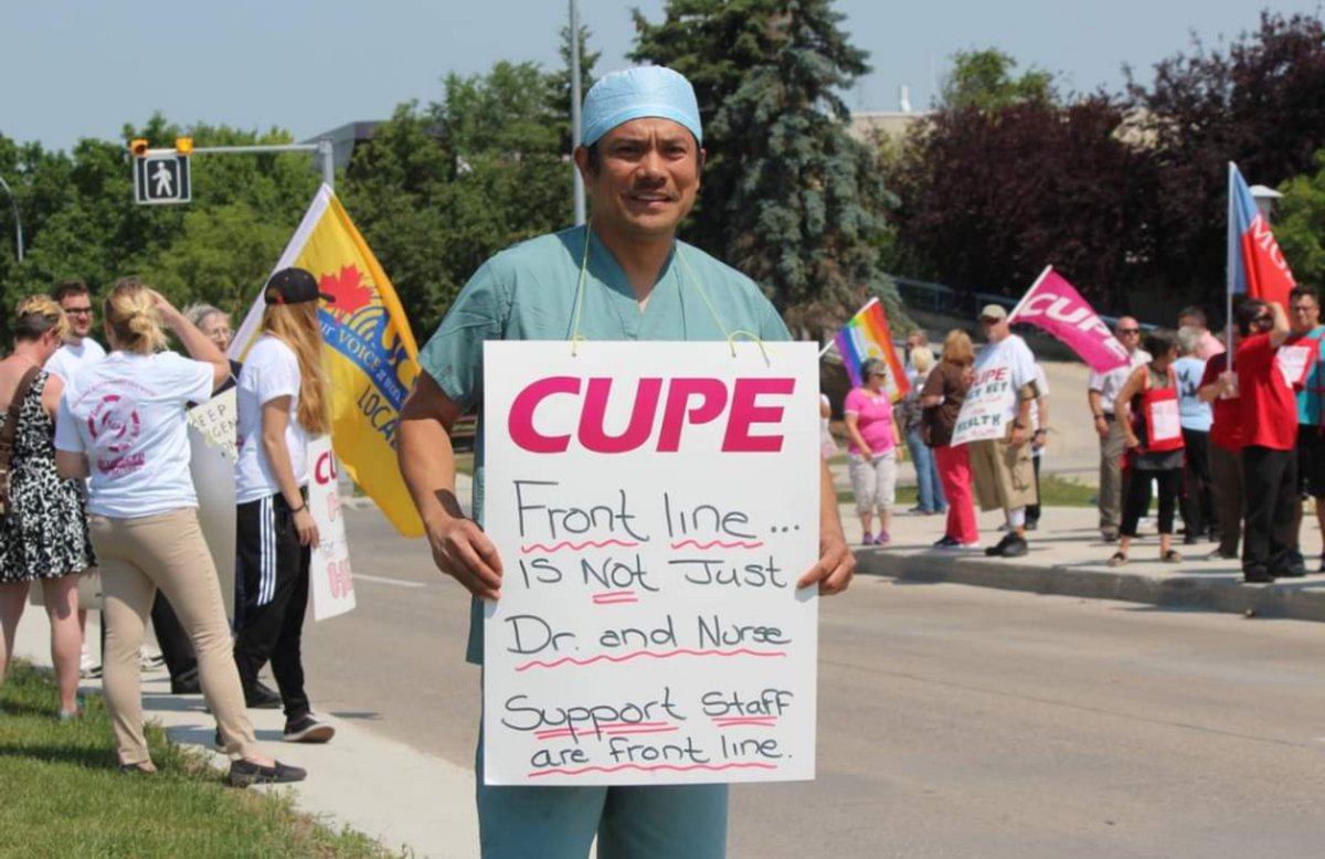 Grace hospital staff protest cuts to the Transitional Care Unit, privatization of outpatient physio, and disruptive "bumping" that resulted in chaos and demoralization, July 2017.