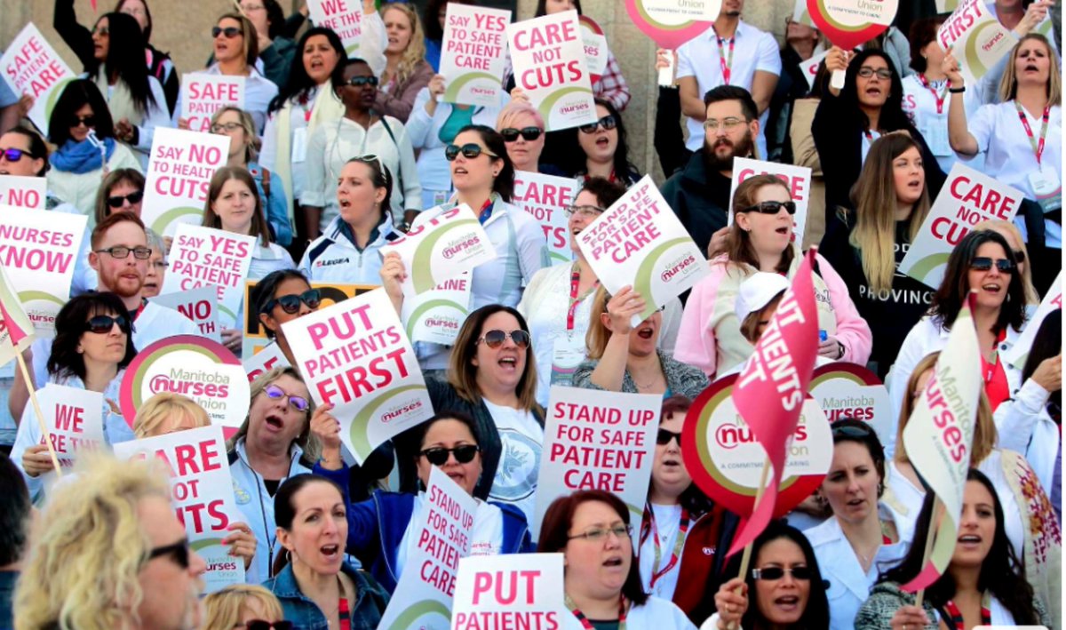 Nurses packed the steps of the legislature in 2018, as did MGEU support staff in 2017...