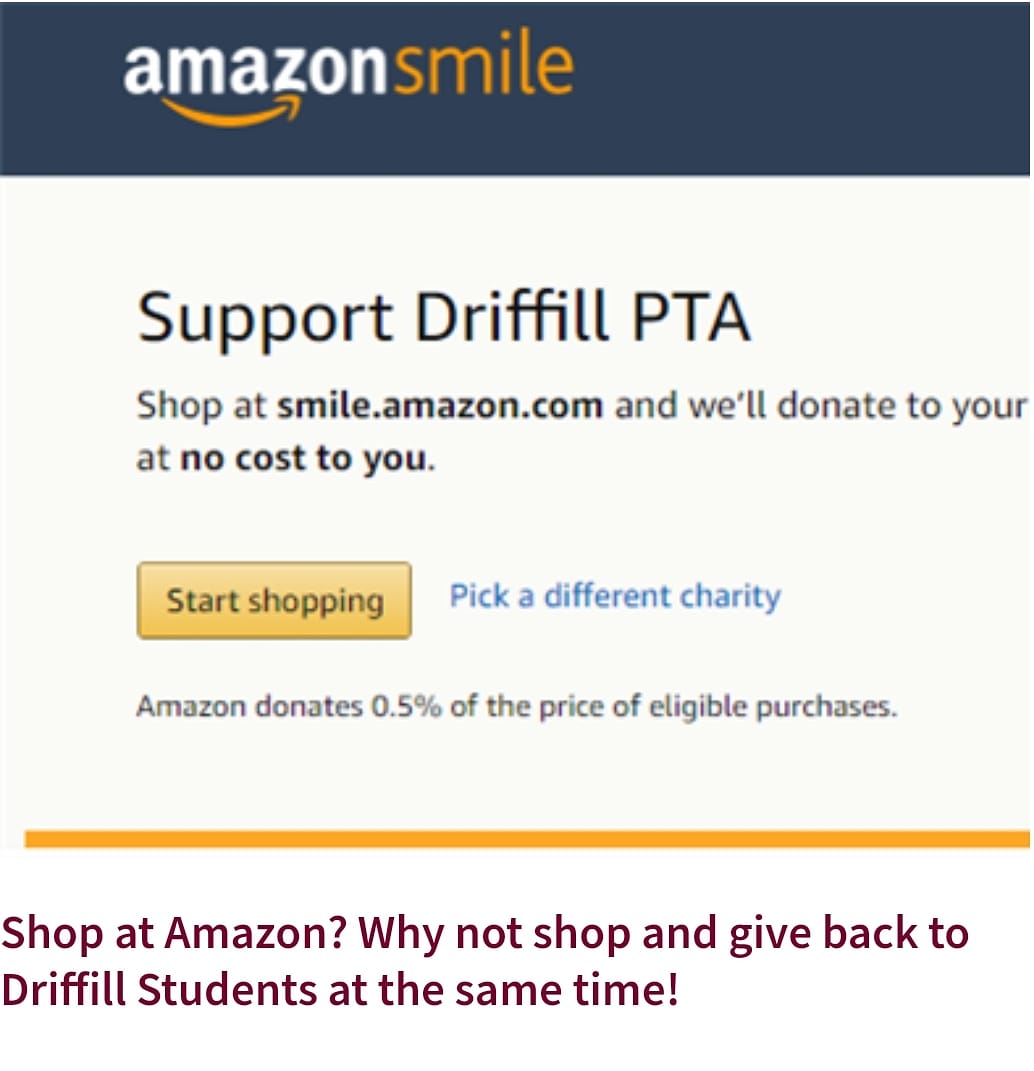 Shop Amazon? Use the 🔗 and help Support Driffill PTA smile.amazon.com/ch/77-0521169