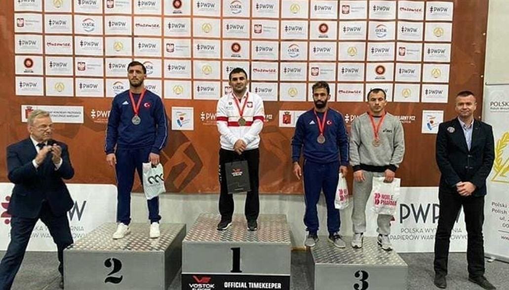 Magomed-Murad Gadzhyev🇵🇱 is among the winners of the first day “Ziolkovski Memorial” 

Finals 🥇
57: Kovach🇷🇴- Petru🇲🇩 16-2
61: Duman🇹🇷- Topal🇹🇷 1-1
65: Bienkovski🇵🇱-Mukhtarov🇫🇷4-3
70: Gadzhyev🇵🇱-Yavuz🇹🇷3-2
74: Erilmaz🇹🇷-Vasilioglo 🇷🇴4-1
79: Alekma🇫🇷- Amirovs🇱🇻 12-6