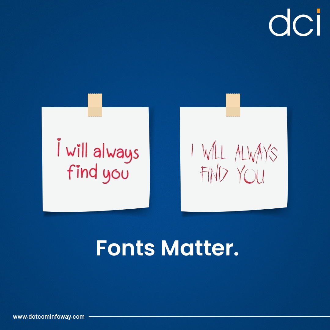 dotcominfoway's tweet photo. Choosing the βrightβ #font for your #design determines how well your designs are perceived.
Below is why selecting the right #fontmatters.
#Fonts #FontDesign #FontStyle #DotComInfoway #DCI #DoWithDotComInfoway https://t.co/rd5swLbCaa