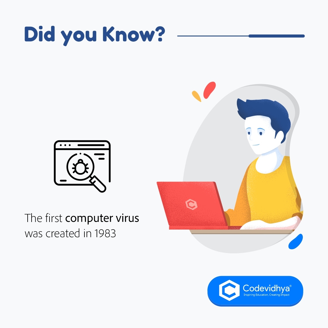 codevidhya's tweet photo. Tech viruses are created, not born. Coders can create viruses but also get rid of them, and safeguard us. Be a virtual superhero today! Start coding young to become the ethical hacker of your dreams tomorrow #cybersecurity #coding #tech #hacking #infosec #codevidhya https://t.co/0Oz6zdR4Qp