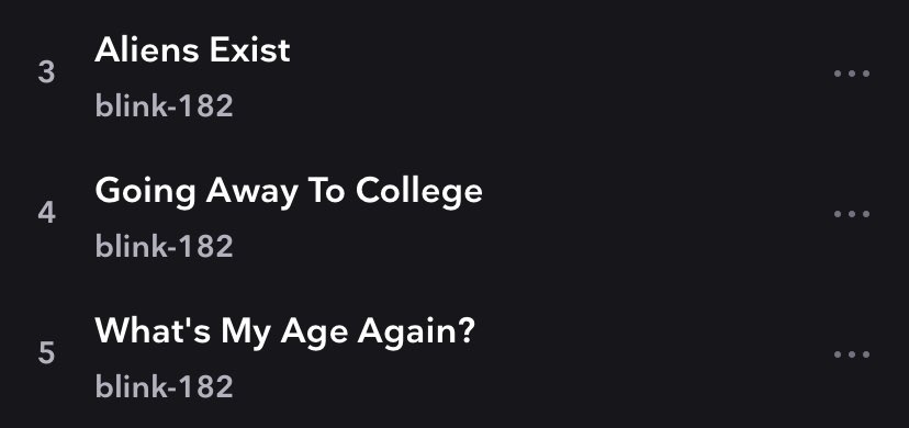 This three-song stretch from Blink 182’s “Enema of the State” was the gateway to this genre