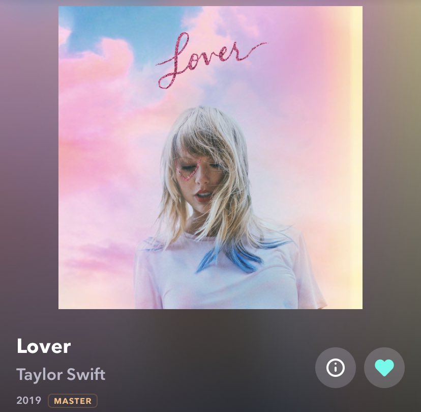 Taylor Swift’s “Lover” came in HOF