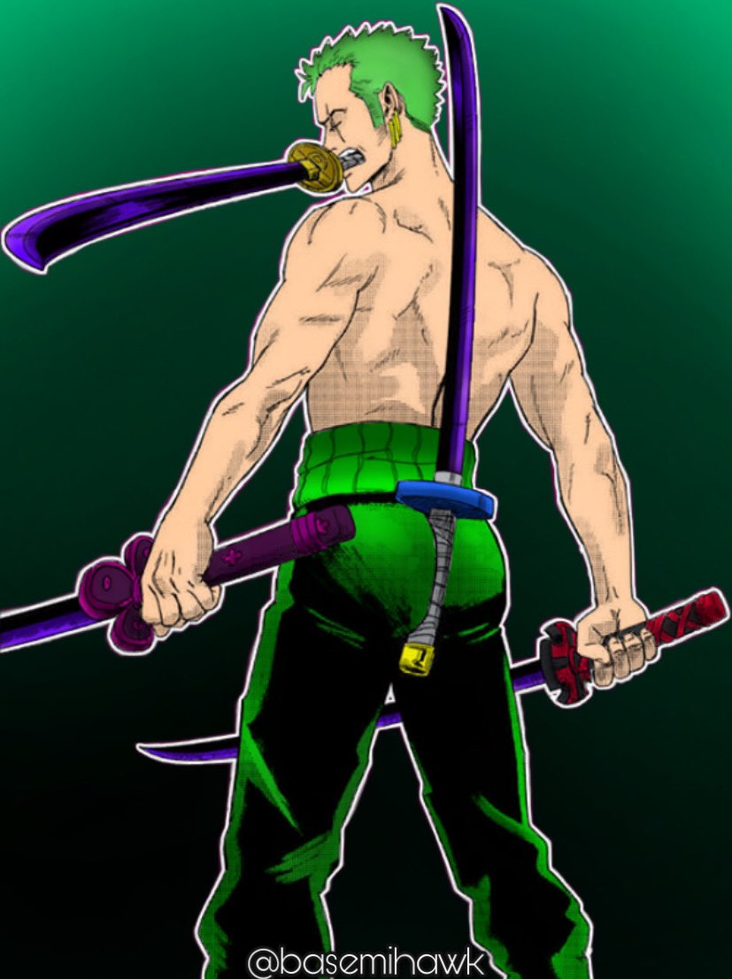 Zoro will learn to clench his buttcheeks really hard. 