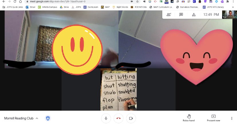MsJennaMorrell's tweet photo. Loving my small guided reading groups with my kiddos during NTI. They have been doing awesome with breakout rooms for individual reading time and we are figuring out ways to smoothly build in all components of the Jan Plan! #JCPSGuidedReading #NTI2.0 #TheJanPlan https://t.co/RXHJeRgsch
