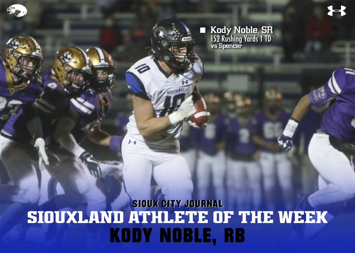 Congrats to our own Kody Noble as he was noticed as the Siouxland Athlete of the Week by the Sioux City Journal. siouxcityjournal.com/sports/high-sc…
