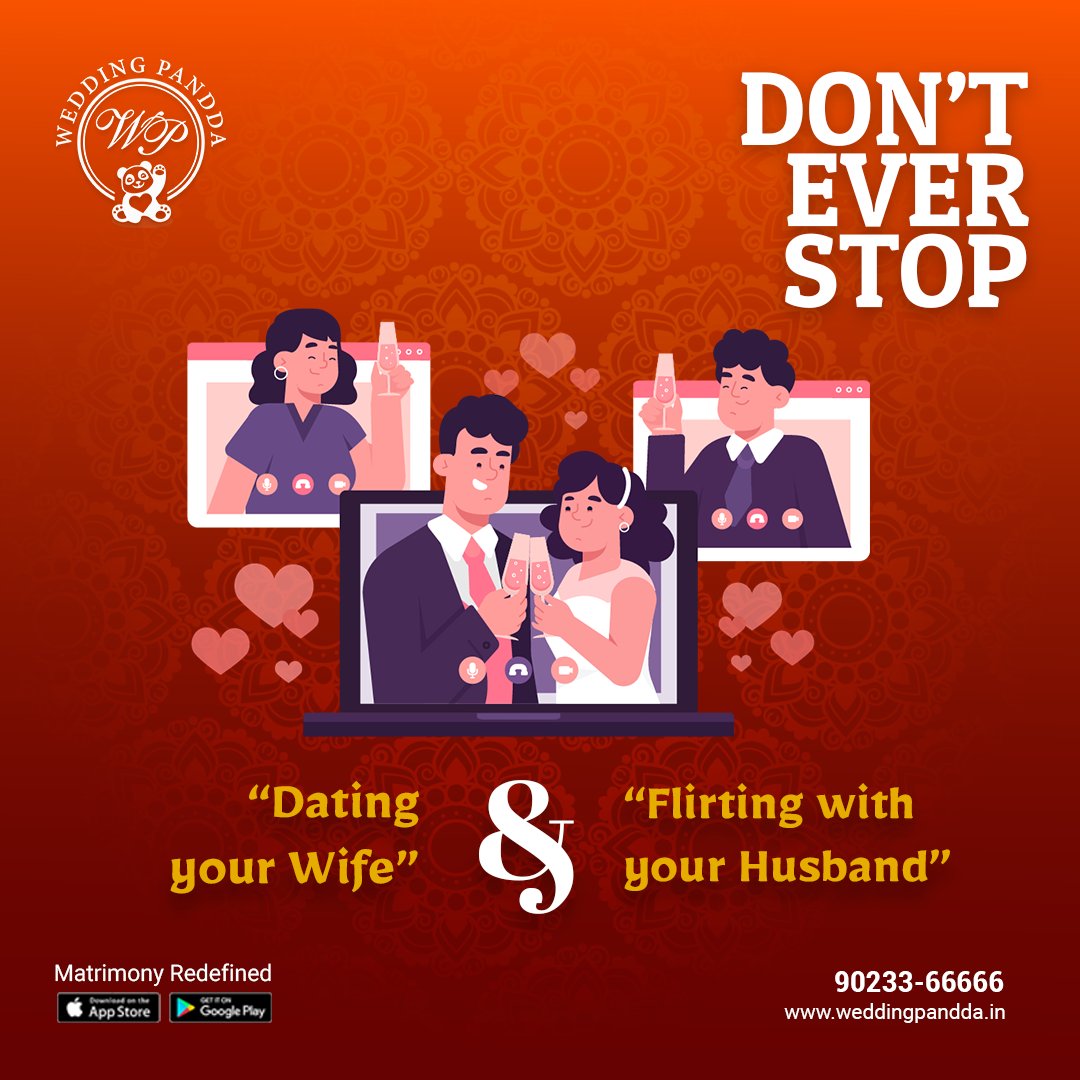 WPandda's tweet photo. Don't ever stop "Dating your #wife &amp; Flirting with your #Husband".
website:- https://t.co/mEHSGwwAsh
Instagram- https://t.co/63rpLjACfF
Please Call For More Detail's :
📞 +91-902-33-66666
Register today with us at :-
https://t.co/589tNJFTW3
#WeddingPandda #onlinematrimonial https://t.co/iJLdsMOSUr
