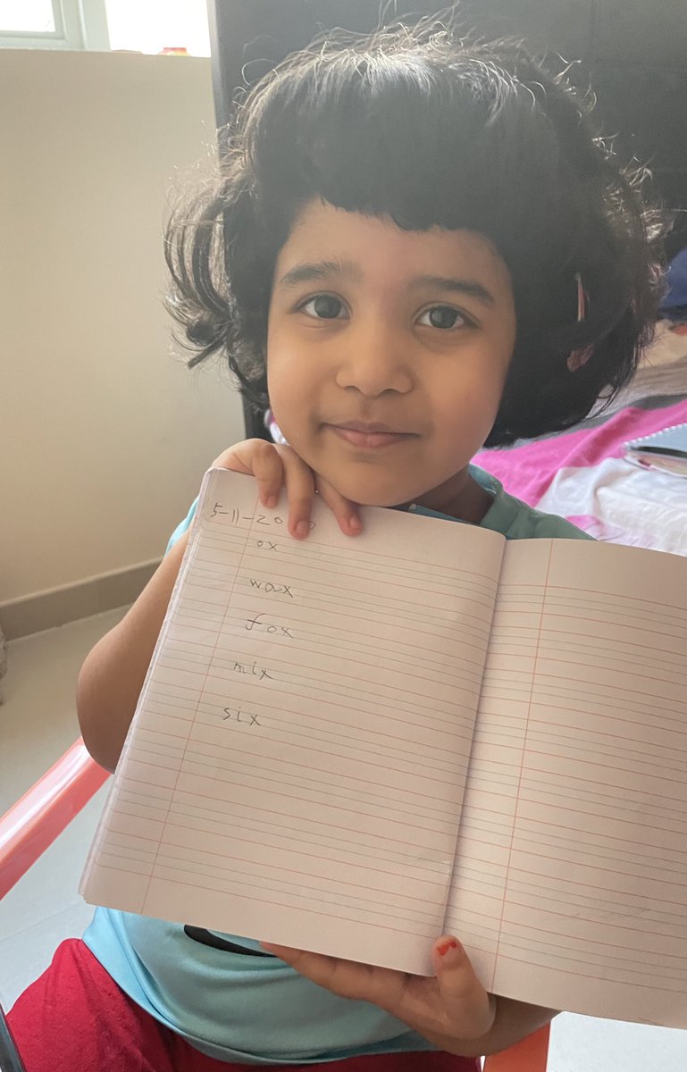 arathi90_rahul's tweet photo. Learning CVC words with the letter X ... it’s fun to blend and write the words 🥰 @AanchalAlimcha1 @gemsnms_alkhail @NMSKindergarten #cvcwords #literacy #writing #english https://t.co/l5a9pqF0wn